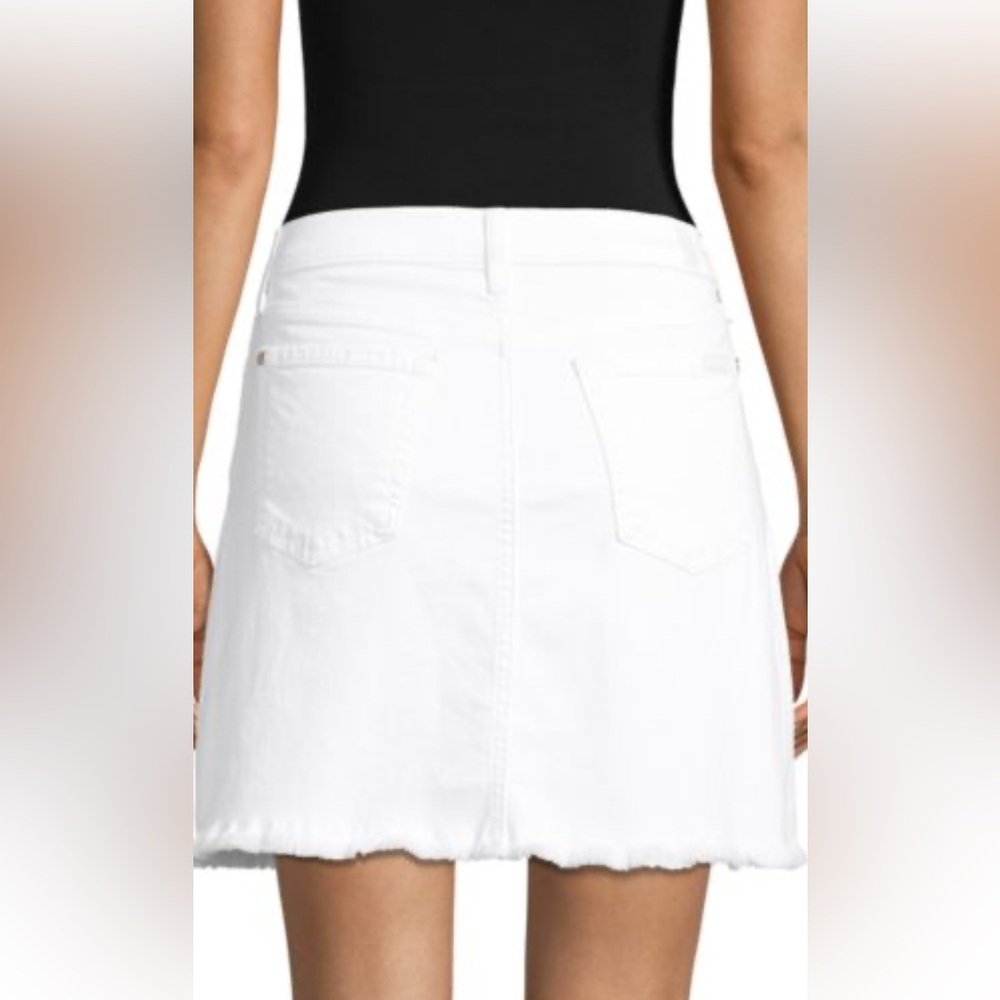 7 FOR ALL MANKIND Denim White A-Line Skirt Size:28 - Picture 2 of 10
